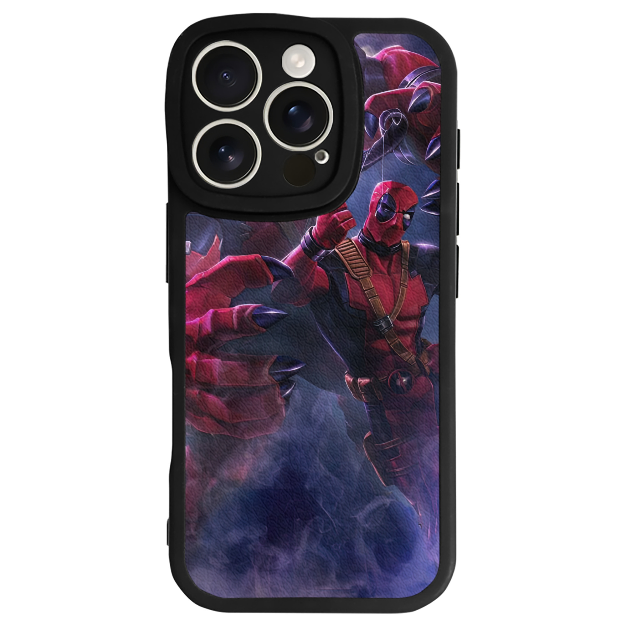 （画像用） Deadpool デッドプール 【iPhone 16シリーズ対応】シリコンスマホケース（レザー調） 材質：シリコン